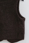 SWAYING/KNIT velvet vest SW23AW1T13 coffee